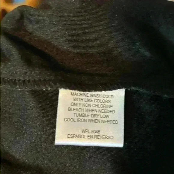 Bar III Women's Peplum Shirt Top Gold Black 3/4 Length Sleeve Flare Waist Size S - Picture 4 of 4